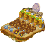 Markt, befindet sich im 5. Gebiet Golem aus Lehm